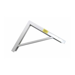 Fepre Escuadra de acero blanco Robusto 18x20 cm, alta resistencia, peso máximo 300kg (2 unid.) edm
