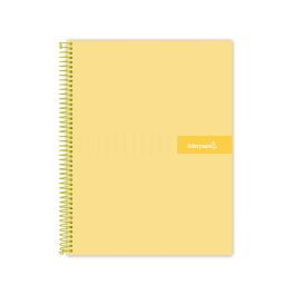 Cuaderno Espiral Liderpapel A5 Micro Crafty Tapa Forrada 120H 90 gr Cuadro 5 mm 5 Bandas6 Taladros Color Amarillo