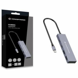 CONCEPTRONIC HUB 3.2 HUBBIES13G 2 PUERTOS USB 3.2 USB-C 2 PUERTOS USB-A CARCASA DE ALUMINIO CONCEPTRONIC HUB 3.2 HUBBIES13G 2 PUERTOS USB 3.2 USB-C 2 PUERTOS USB-A CARCASA DE ALUMINIO