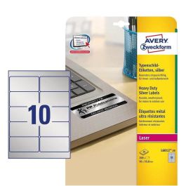 Adhesivos/Etiquetas Avery 20 Hojas 96 x 50,8 mm Plateado