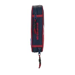 Plumier Doble F.C. Barcelona Corporativa Azul Granate 12.5 x 19.5 x 4 cm (28 piezas)