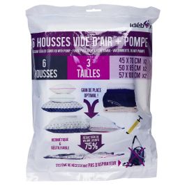 Idebox Juego de 6 Bolsas de Vacío con Bomba para Almacenamiento Inteligente Precio: 7.49999987. SKU: B169878LVB