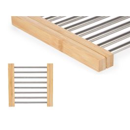 Salvamantel extensible de bambú y acero Kinvara 22x21 cm (12 Unidades) Salvamantel extensible de bambú y acero Kinvara 22x21 cm (12 Unidades)