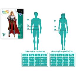 Disfraz Héroe Cómic Rojo con Capa Mujer Adulto Talla XS-S