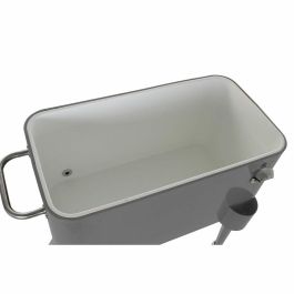 Nevera DKD Home Decor Con ruedas Gris Gris oscuro Acero Polipropileno 56 L 74 x 43 x 80 cm (74 x 43 x 80 cm)