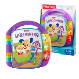 Fisher-Price Frc69 Libro Musical Interactivo Aprendizaje Perrito Ríe y Aprende Letras Números Formas Colores Bebés +6 meses