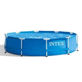 Piscina redonda metal frame con depuradora de cartucho capacidad 4485 litros 305x76 cm