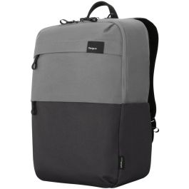 Targus Sagano Mochila para Portátil 15.6" Negro, Gris con Múltiples Bolsillos, Material Reciclado y Protección contra Lluvia