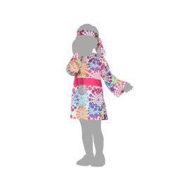 Disfraz Hippie Niña Bebé Rosa 6-12 Meses