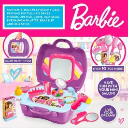 Barbie Maletín de Peluquería y Estética para Niñas +3 Años - Set de Maquillaje y Peinados para Muñecas y Niñas
