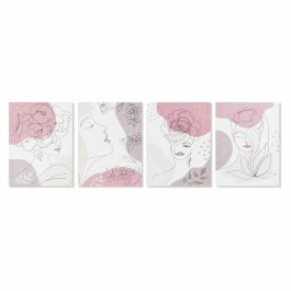 Cuadro Scandi DKD Home Decor Beige Rosa 1.8 x 40 x 30 cm (4 Unidades) Precio: 9.9499994. SKU: B1DBERB6DB
