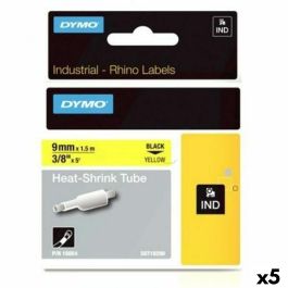 Cinta Laminada para Rotuladoras Rhino Dymo ID1-9 Amarillo Negro 9 x 1,5 mm (5 Unidades) Precio: 159.50000022. SKU: S8424178