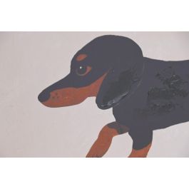 DKD Home Decor Cuadro Perro Salchicha Marron Negro 4 x 70 x 50 cm (2 Unidades)