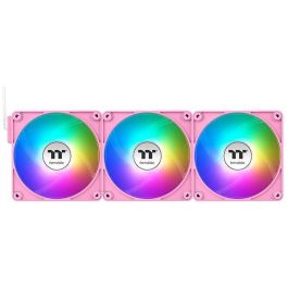 Thermaltake CT140 EX ARGB Ventilador PC 140mm Sync Rosa (3 Pack) - Refrigeración Iluminación Multi 500-1800 RPM