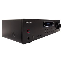 Aiwa AMR-200DAB Stereo Receiver 200W con Bluetooth, DAB+/FM Radio, USB, Pantalla - Negro