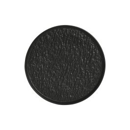 DKD Home Decor Plato Horeca Negro de Porcelana 24.5 cm x 2.3 cm para Microondas y Lavavajillas (4 Unidades)