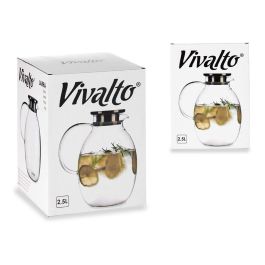 Jarra de Cristal Borosilicato Vivalto 2,5L - 15.5x22x20 cm (6 Unidades) Jarra de Cristal Borosilicato Vivalto 2,5L - 15.5x22x20 cm (6 Unidades)