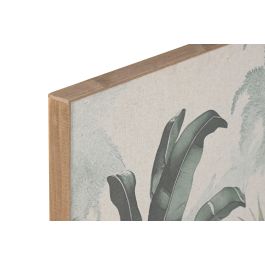 DKD Home Decor Cuadro de Lino Verde Tropical 80x60 cm con Palmeras (4 Unidades) Ideal para Decoración del Hogar