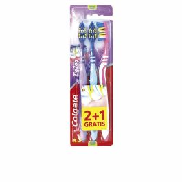 Colgate #medio Cepillo Dental ZIG ZAG Dureza Media Limpieza Profunda con Filamentos Cruzados y Limpiador de Lengua, Pack 3 Precio: 3.50000002. SKU: S05112705