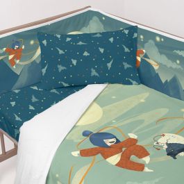 Protector de Cuna HappyFriday Mr Fox The warrior Multicolor 210 x 40 cm Protector de Cuna HappyFriday Mr Fox The warrior Multicolor 210 x 40 cm