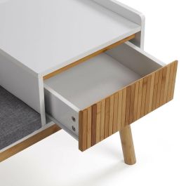 Versa Banco con Almacenaje Devy, 40x55x100 cm, Bambú, Madera MDF, Textil Versa Banco con Almacenaje Devy, 40x55x100 cm, Bambú, Madera MDF, Textil