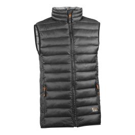Juba Chaleco acolchado ligero con cierre de cremallera, 2 bolsillos, negro, talla M