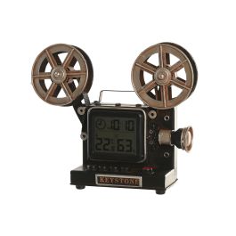 DKD Home Decor Reloj de Sobremesa Vintage Negro Plateado Metal 7.5 x 20.5 x 26 cm con Batería CR2032 Incluida Precio: 19.49999942. SKU: B1JQL532FF
