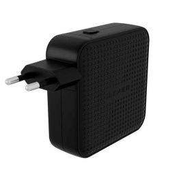 HyperJuice Cargador de Viaje 100W GaN con 4 Puertos (3 USB-C + 1 USB-A) para Portátil, Smartphone y Tablet - Negro