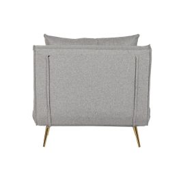 DKD Home Decor Sofá Cama Scandi Gris 90 x 84 x 90 cm de Poliéster y Metal con asiento a 43 cm