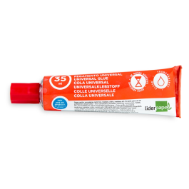 Liderpapel Pegamento Universal Transparente 35 ml para Cartón, Porcelana, Madera, Vidrio, Metal y Más