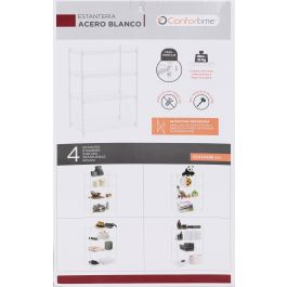 Estantería de Metal 4 Niveles 52x34x86 cm - Confortime (2 Unidades)