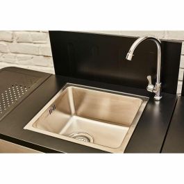 Cook'In Garden WT031T Módulo Fregadero Fidgi Integrable con Barbacoas Fidgi 3 y 4, Protector Salpicaduras, Acero Inoxidable