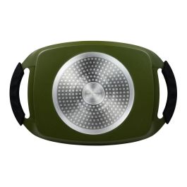 San Ignacio Asador Experto de Aluminio Forjado 37x25 cm, Antiadherente, Inducción, Asas de Silicona, Apto Todo Tipo de Fuegos