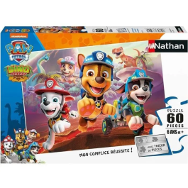 Nathan Puzzle Paw Patrol al rescate de los dinosaurios 60 piezas para niños a partir de 6 años Rompecabezas