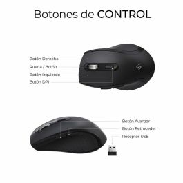 Subblim SUBKBC-DCOPW2 Teclado y Ratón Combo Dual Prowave Office Ergonómicos Inalámbricos Bluetooth 5.3 USB Recargables Teclas Silenciosas Negro