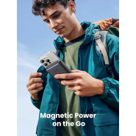 UGREEN Power Bank Inalámbrico Magnético Mini 10000mAh 30W PD + FQI Gris 45763