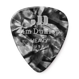 Dunlop Pack 72 Púas Guitarra Genuine Celluloid Classic Negro Perlado - Grosor Heavy