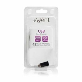 Adaptador USB C a Micro USB 2.0 Ewent EW9645 5V Negro