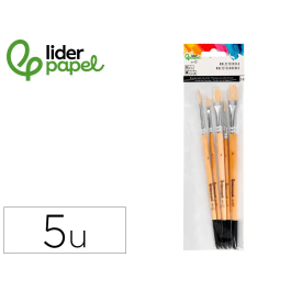 Liderpapel Pinceles de Pelo de Cerda Puntas Surtidas Bolsa 5 Unidades Certificado FSC para Pintura al Óleo Acrílico Gouache Precio: 6.4856. SKU: B1BN73PPFQ