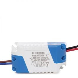 Driver Dimable LED 3W para Foco Downlight - Regulador de Intensidad Lumínica, Diseño Compacto y Práctico para Fácil Conexión Precio: 1.9499997. SKU: B195622JZN