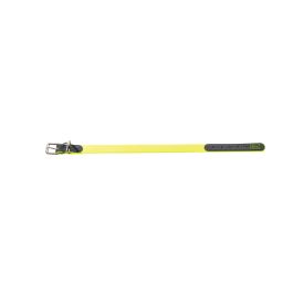 Hunter Collar Convenience Amarillo Fluorescente Cuello 42-50 cm M-L Ancho 2.5 cm Impermeable Lavable Plástico Resistente