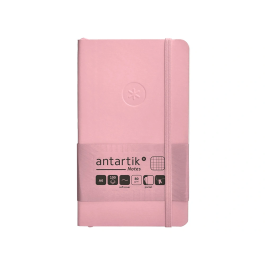 Antartik Cuaderno A6 Tapa Blanda Cuadriculado Rosa Pastel 100 Hojas 80gr Fsc