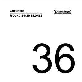 Dunlop Cuerda Acústica 80/20 Bronze para Guitarra .036 Calibre Individual