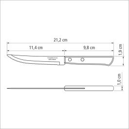 Juego para asado 14 piezas fsc polywood castaño tramontina