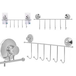 Percha Acero 6 Ganchos Ventosa Berilo 39X16CM (12 Unidades) Precio: 54.49999962. SKU: B1A6WY2YC3