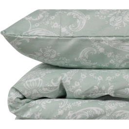 Juego de Cama: Funda Nórdica 220x240 cm y Fundas de Almohada 60x60 cm - 65% Algodón, 35% Poliéster - Verde ASI8681181708514