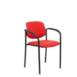 Silla Piqueras Y Crespo Villalgordo Confidente Brazos Fijos Chasis Negro Asiento Y Respaldo Tapizados Similpiel Rojo Precio: 157.49999969. SKU: B135D774YV