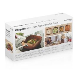 Set de Sartén Multifunción 5 en 1 Copper Coppans InnovaGoods 4 Piezas Set de Sartén Multifunción 5 en 1 Copper Coppans InnovaGoods 4 Piezas