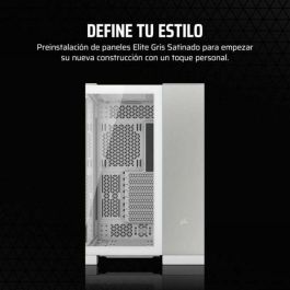 CORSAIR CC-9011285-WW Caja PC Torre Media 6500X, Aluminio Blanco/Gris Satinado