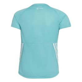 Camiseta de Manga Corta Infantil Adidas AEROREADY Aguamarina S
